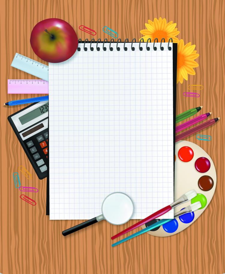 free vector Study stationery 03 vector